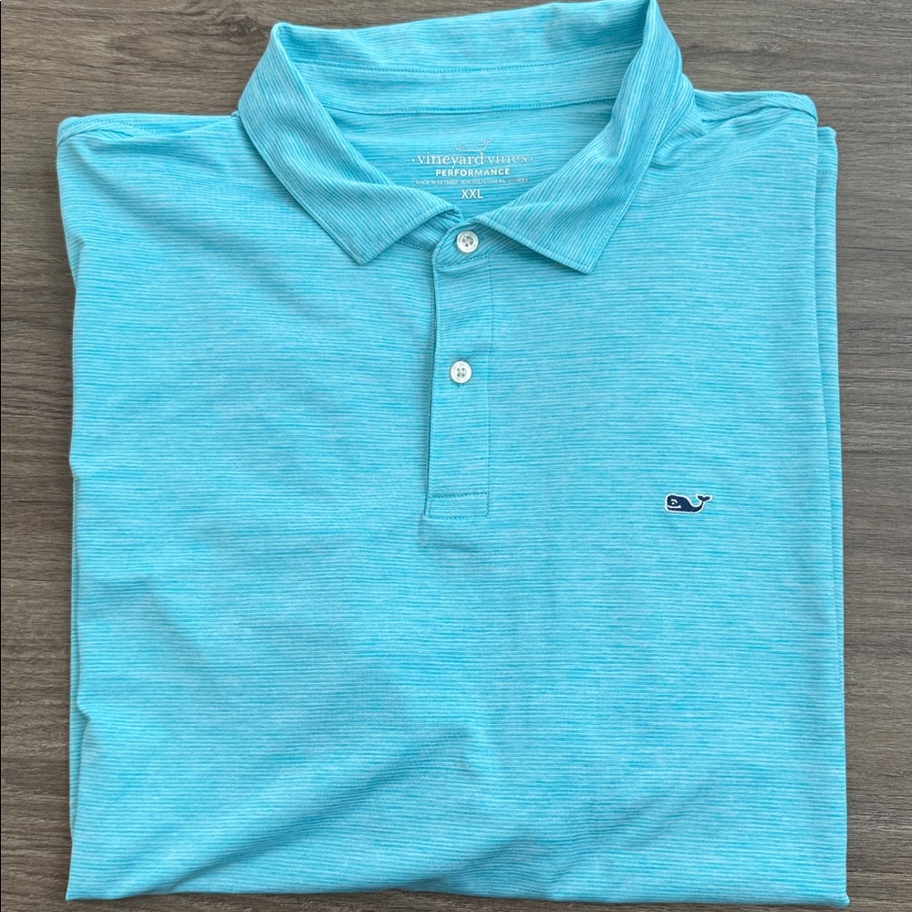 Vineyard Vines Performance Polo 2XL aqua